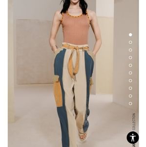Zara Runway limited edition SRPLS SET of silk pants and knit top